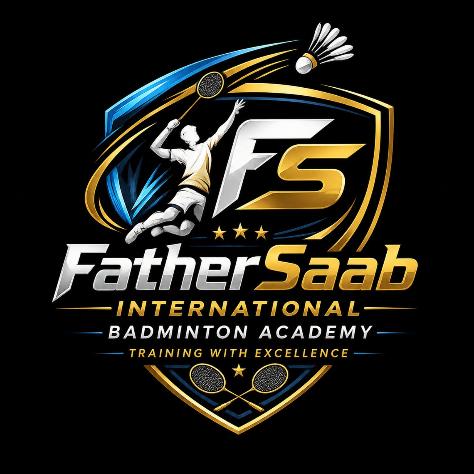 FatherSaab International Badminton Academy logo